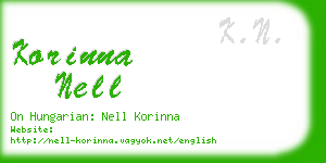 korinna nell business card